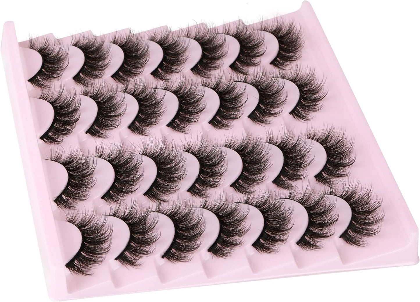 14 Pairs Wispy Mink Lashes Fluffy Eye Lashes Natural Look 5D Volume 16Mm Fake Eyelashes Pack by
