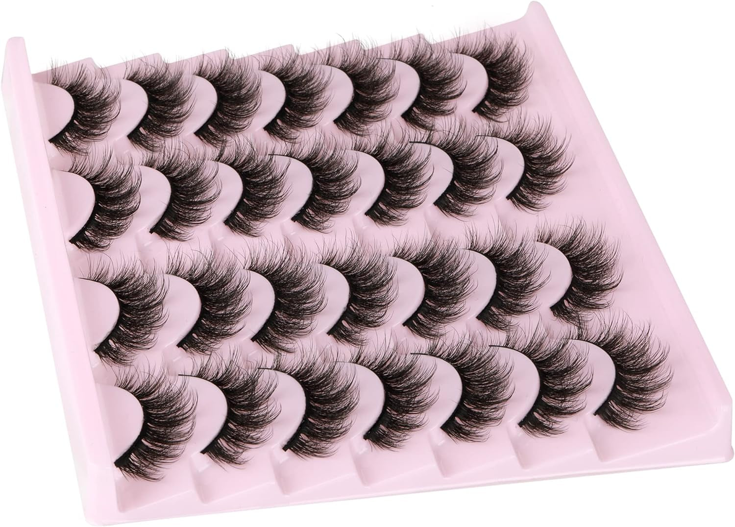14 Pairs Wispy Mink Lashes Fluffy Eye Lashes Natural Look 5D Volume 16Mm Fake Eyelashes Pack by