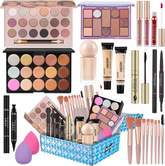 Makeup Kit for Women Full Kit Makeup Kits for Teens Teenager Makeup Gift Set for Teens Women Makeup Set for Teen Girls Christmas Eyeshadow Palette Foundation