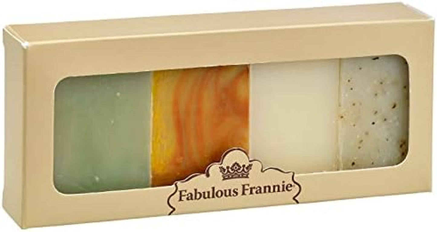 Favorite'S Essential Oil Herbal Soap Sampler Gift Set Includes Patchouli, Lavender, Tea Tree, and Peppermint - 4 Bars 2.5Oz Each