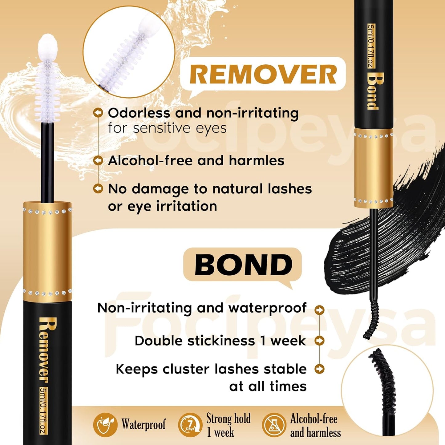 Eyelash Extension Kit Thick Lash Clusters Kit 10-18Mm Fluffy Clusters Lashes 180D Individual Eyelashes Kit with Lash Bond, Lash Remover, Lash Applicator DIY Lash Extension for Beginners (180D-D Curl)