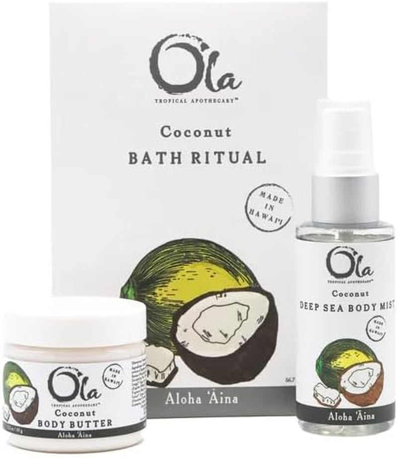 Ola  Coconut Gift Set - Body Butter, Deep Sea Mist, and Bath Ritual