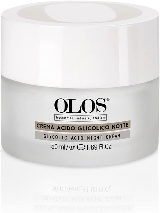 Glycolic Acid Night Cream - Intensive Night Cream with Shea Butter - Revitalizing and Renewing Skin - Deep Exfoliation Night Face Cream - 1.7 Oz