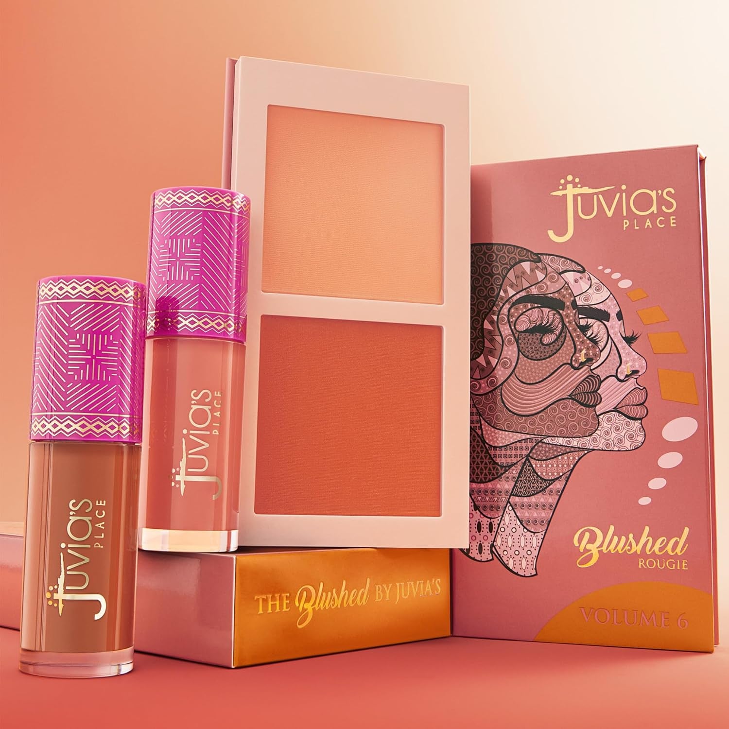 Blush Pressed Powder Matte Duo Vol 2, Peach Tones, Vegan, Cruelty Free