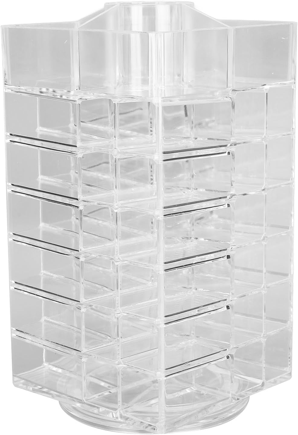 Lipstick Holder, 360 Rotating Cosmetic Lipsticks Tower Lipgloss Storage Display Holder, 53 Slots Lipsticks Organizer Clear Acrylic Cosmetic Display Case