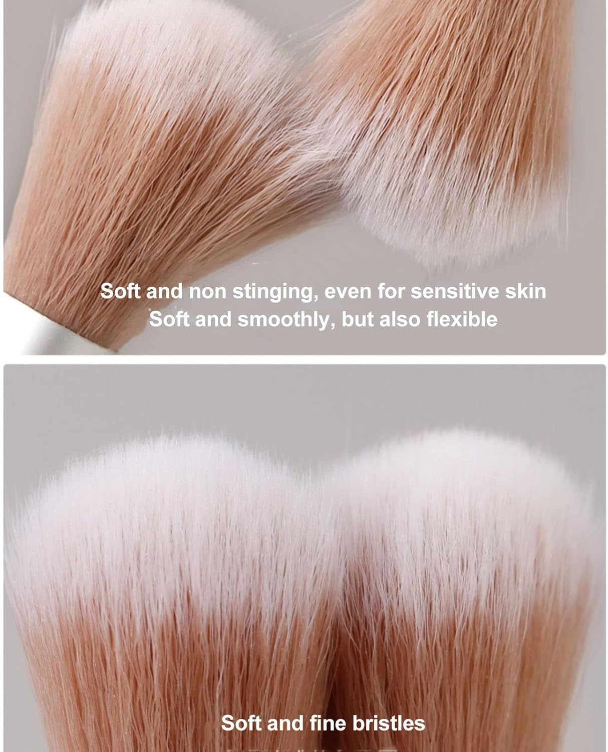 15Pcs Tapered Cheek Makeup Brush High Density Cheek Makeup Brush Powder Brush for Blush Highlighter Loose or Pressed Powder
