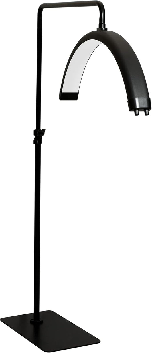 Supreme LED Half Moon Lash Light for Facial, Lash Extension, Aesthetician and Tattoo Artists, Dimmable, Adjustable Color Temperature, Adjustable Height, 1600 Lumens, 40W, 2700K-5600K (Black)