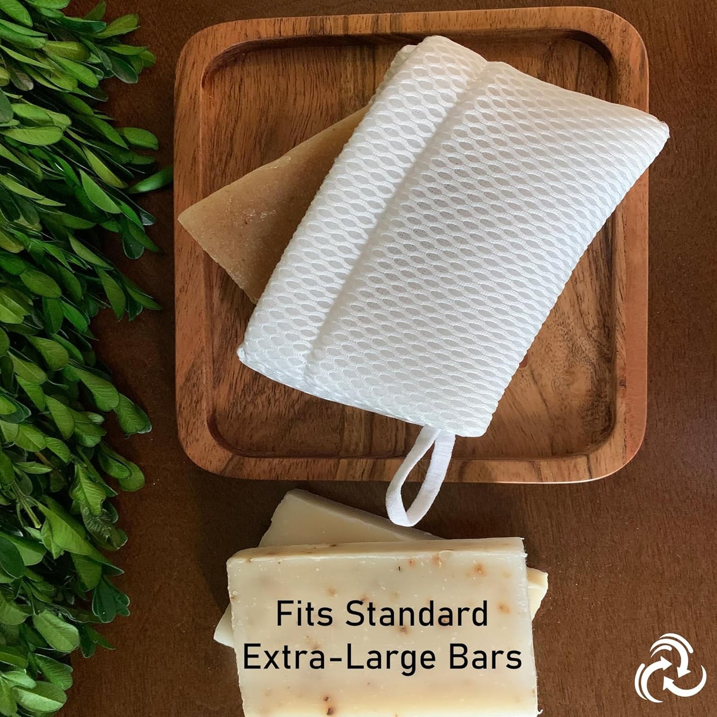 Soap Bag 100% Recycled & Made in Canada - Soap Saver Pouch, Loofah Bath Scrubber for Bar Soap + Gentle Exfoliator (1-Pack)