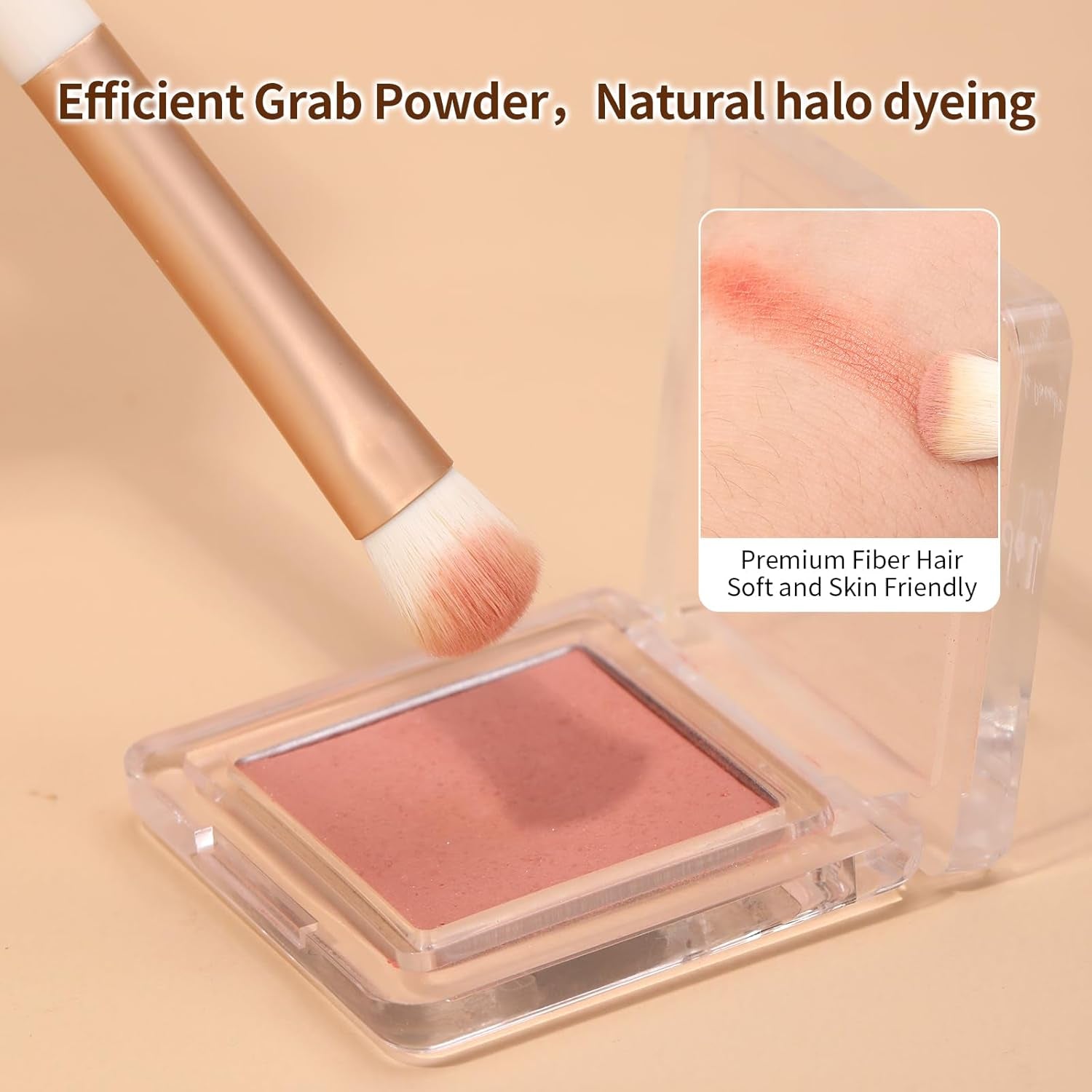 Eye Makeup Brushes 8Pcs Eyeshadow Makeup Brushes Set, Soft Synthetic Hairs for Eyeshadow, Eyeliner, Blending, Concealer, Nose Shadow (Rose Gold)