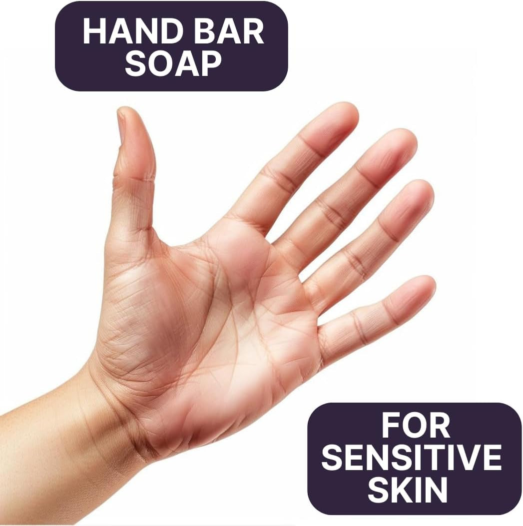 Hypoallergenic Hand Soap Bar for Sensitive Skin - Natural Soothing Lavender Oil, Nourishing & Eco-Friendly, Bulk Pack of 3