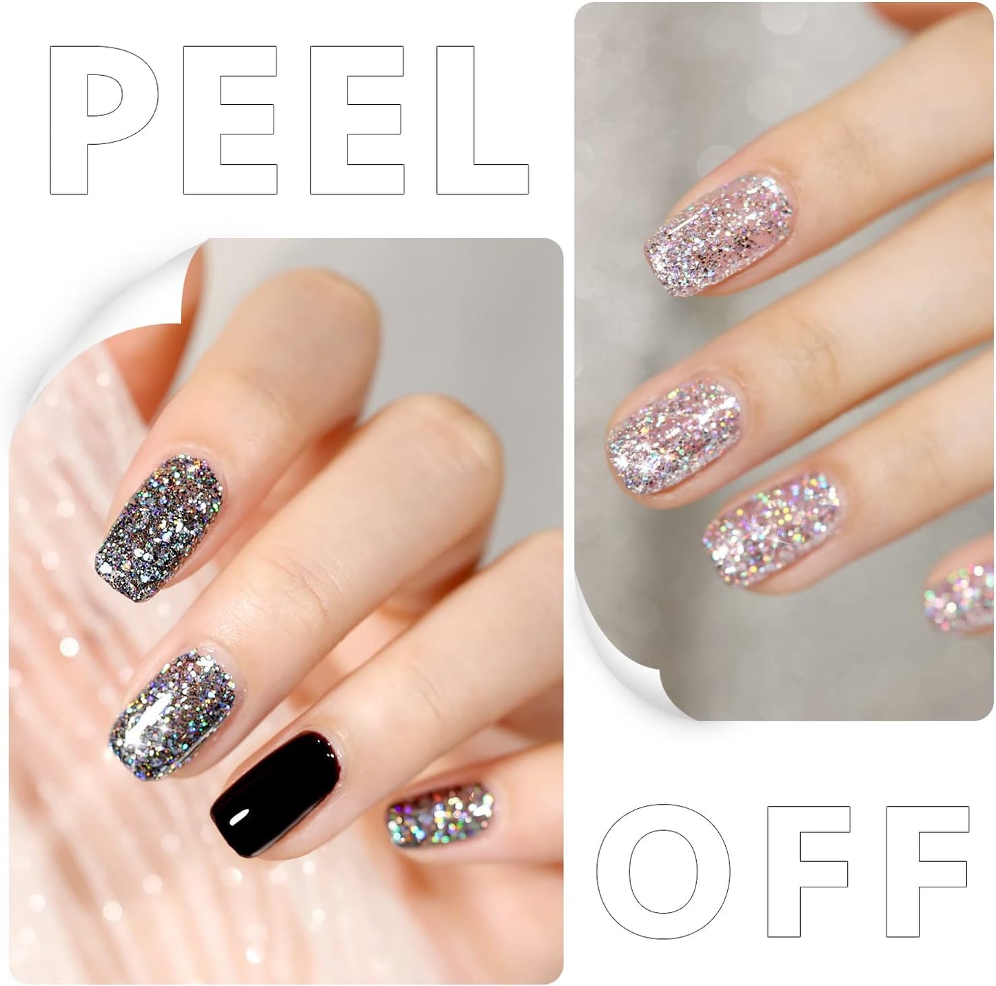 Peel off Gel Base Coat for Gel Nail Polish, 16Ml Peelable Clear Foundation for Use with UV LED Nail Lamp