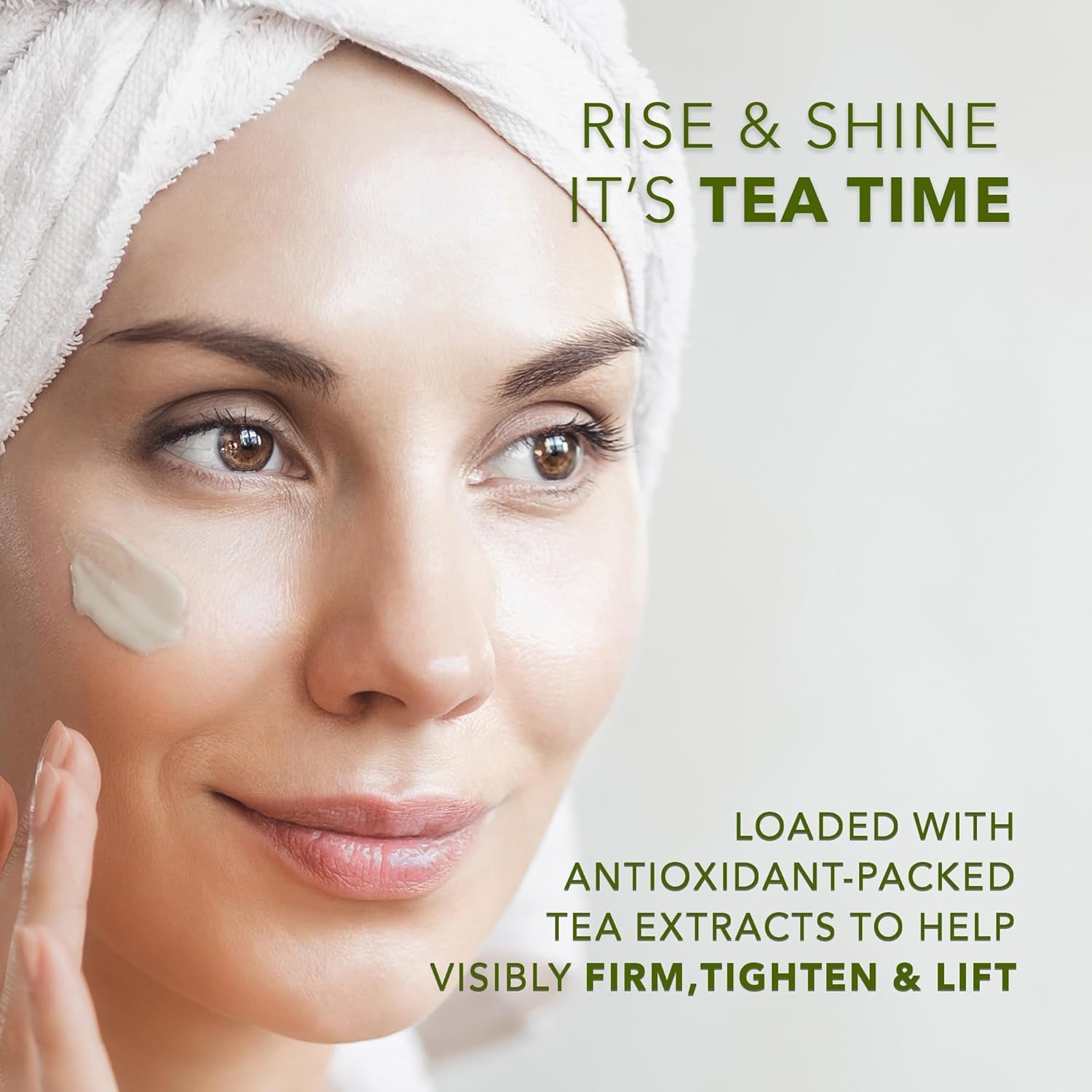 Tea Time Anti-Aging White Tea Day Cream, with Shea Butter, Panthenol & Hyaluronic Acid for Optimal Skin Replenishment (4.0 Fl Oz)