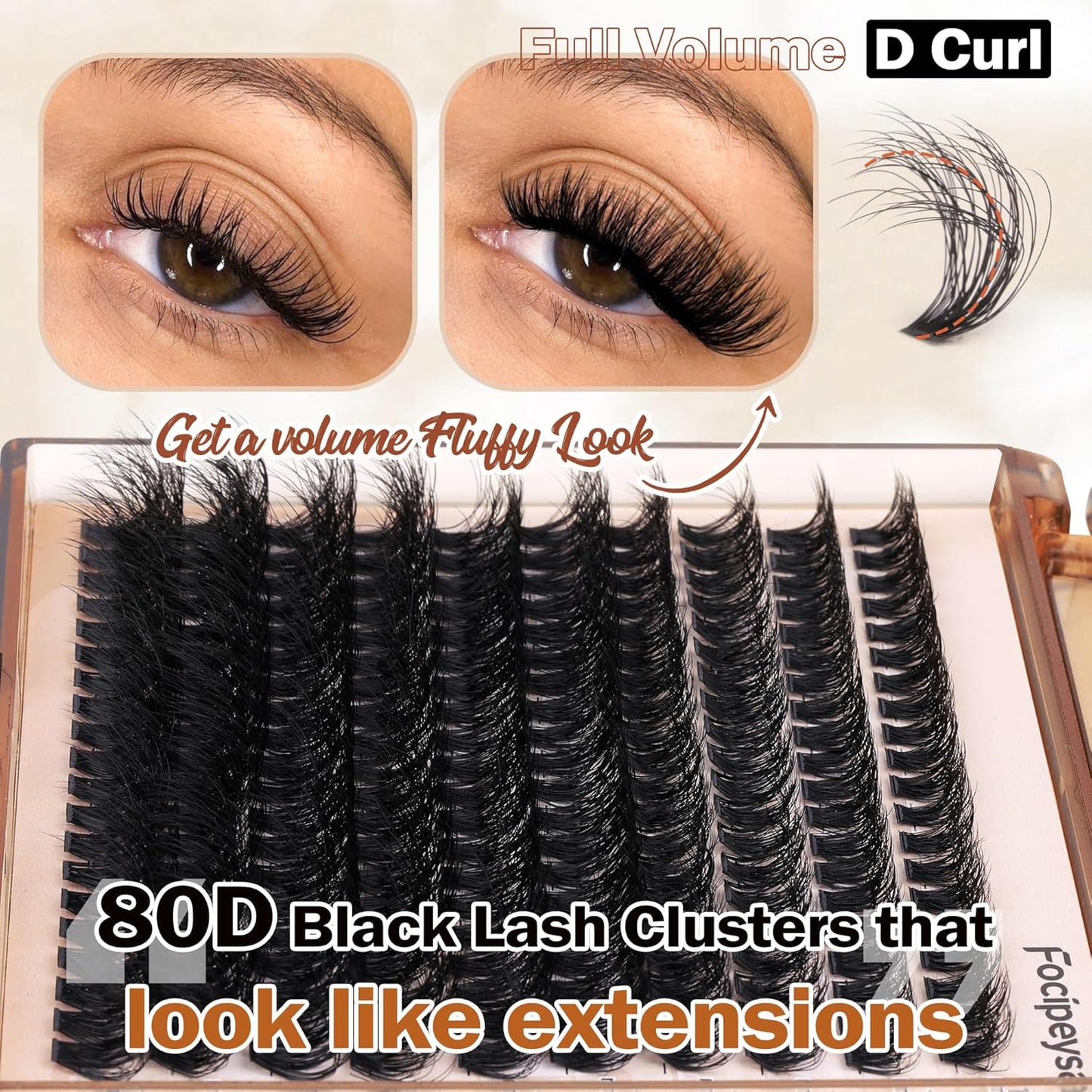 Lash Extension Kit Fluffy Eyelash Clusters Kit 10-18Mm Eyelash Extension Kit 80D Individual Lashes DIY Lash Extension Kit 200Pcs Lash Clusters with Bond Lash Remover Lash Applicator by