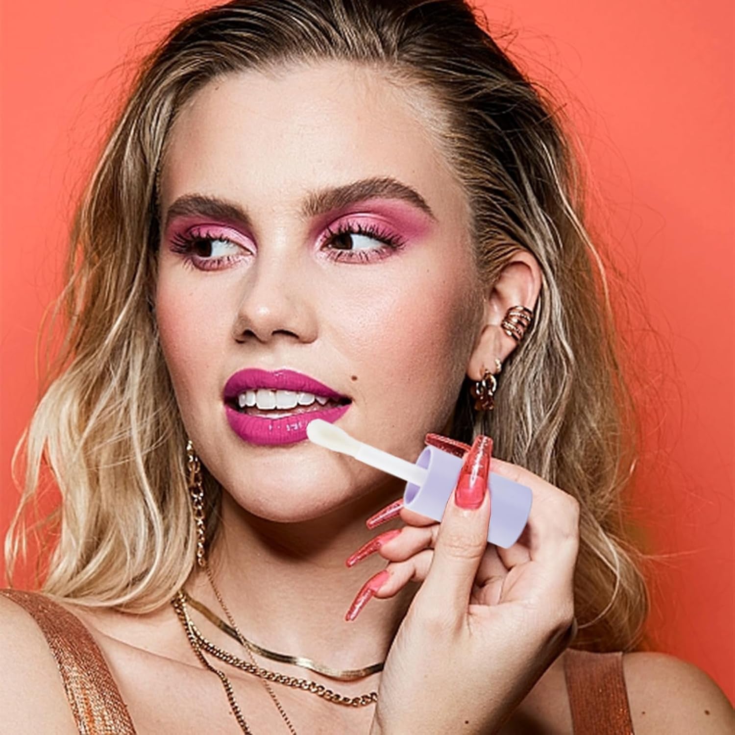 4 PACK Empty Lip Gloss Tubes, 6ML Clear Lip Gloss Containers with Injector, Mini Reusable Lip Balm Tube Dispense Container for DIY Lipgloss Lipstick