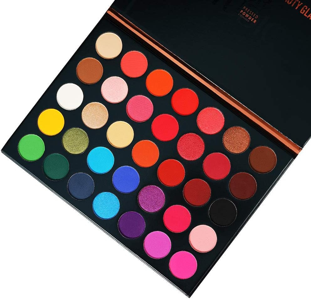 35 Colors Makeup Inner Artist Pressed Eyeshadow Palette Pop Matte Shimmer Colors Blendable Natural Velvet Texture Powder Creamy Eye Shadow Makeup Palette