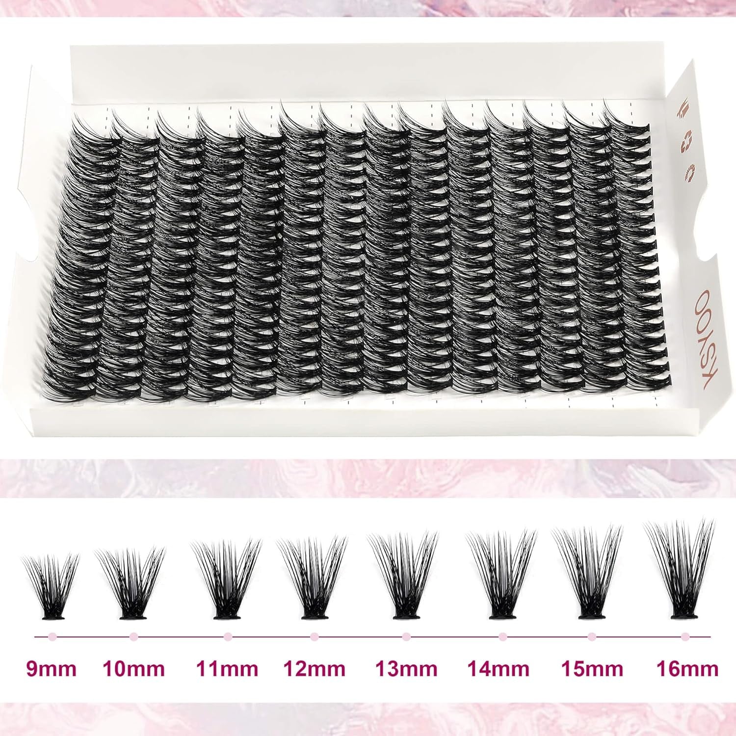 280Pcs Lash Clusters (1 Pack) 40D,Cluster Lashes for DIY Eyelash Extension,Individual Lashes (40D 14Mm)