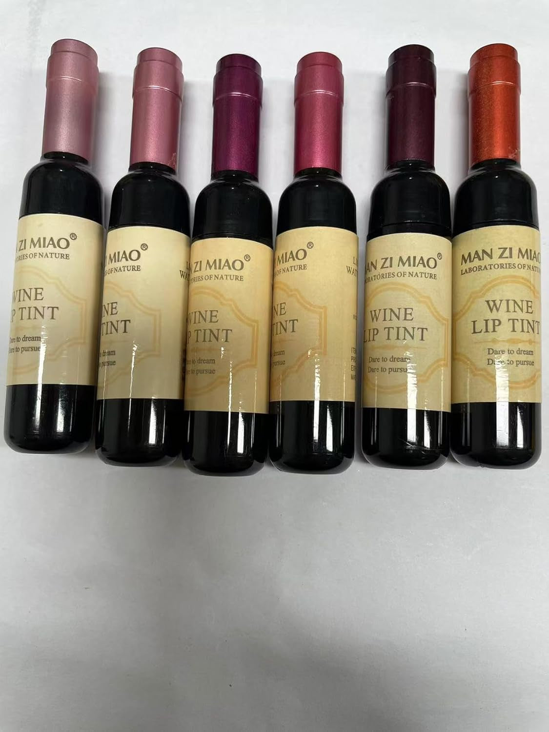 Wine Lip Tint,6 Colors Wine Lip Gloss Set,Liquid Lipstick,Matte Lipstain Long Lasting Waterproof Matte Lipgloss Set,Creates Natural Moisturizing Lipstick Easily
