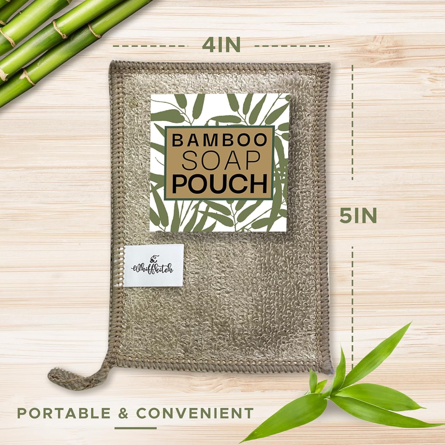 Soap Pouch 5-Pack - Versatile Soap Holder & Soap Saver Set, Travel Soap Bags - Mesh Soap Pouch, Soap Bar Loofah & Shower Soap Holder, Planet-Friendly Bamboo Soap Bags, 4X5 In