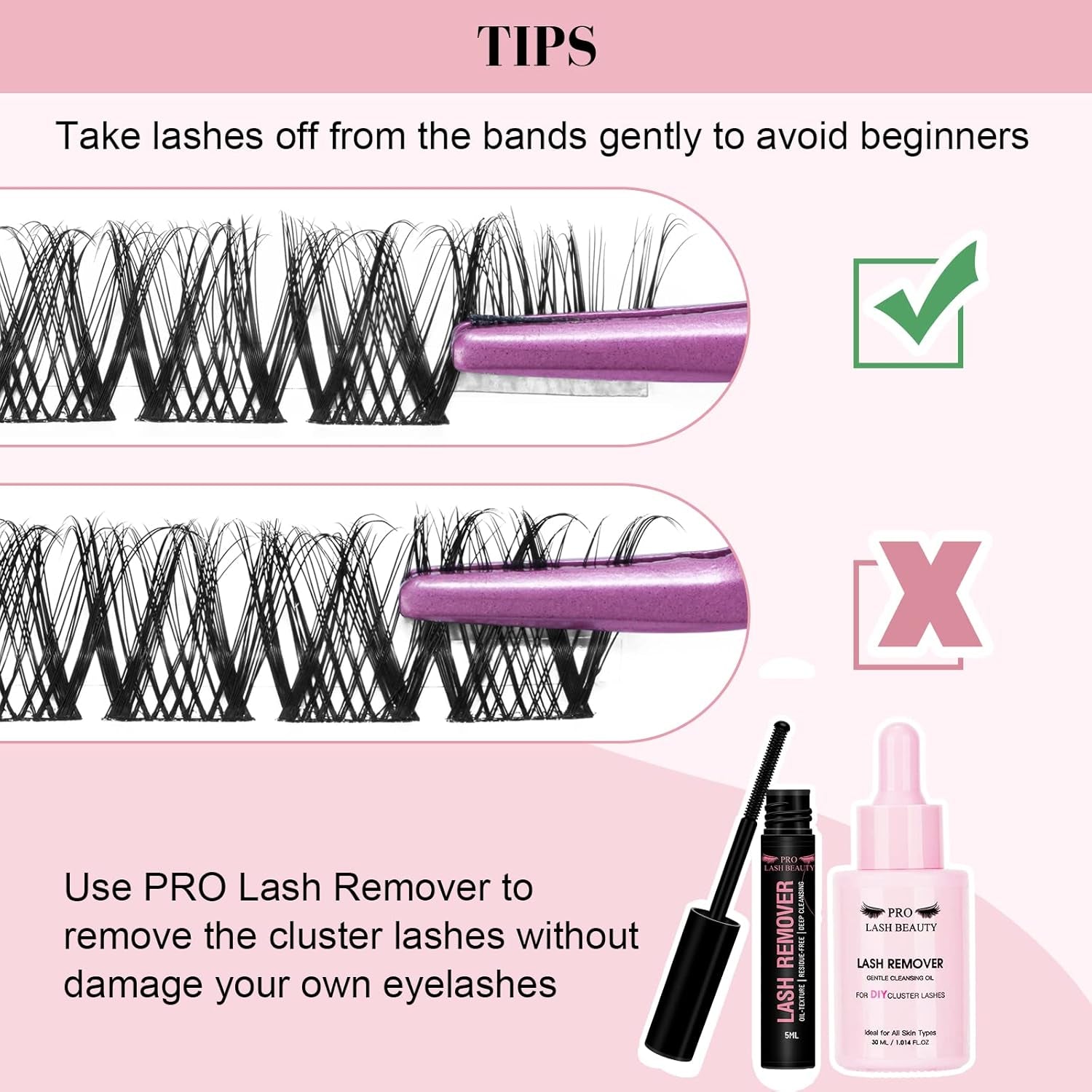 192 Pcs Lash Clusters 2 Styles Mixed Cluster Lashes DIY Eyelash Extensions Eyelash Cluster Extension DIY Individual Lashes Super Thin Band Soft and Easy to Wear (Flawless+Fabulous,C-Mix)