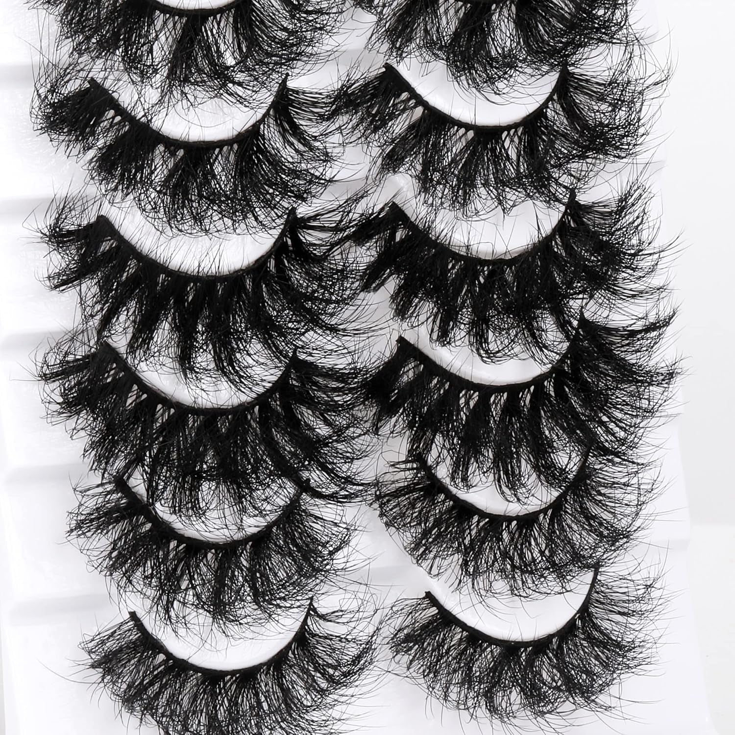 Mink Lashes Fluffy False Eyelashes 10D Dramatic Fake Lashes Full Thick Eye Lashes Multipack 10 Pairs 5 Styles