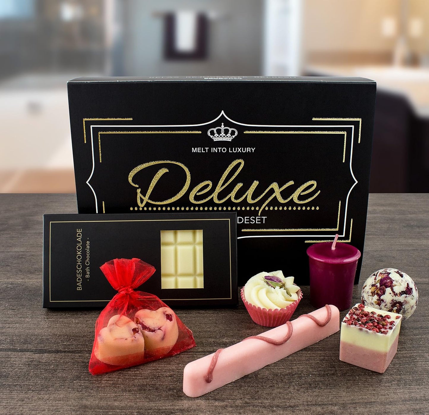 Handmade "Deluxe Cranberry" Bath Bombs, Bath Melts Gift Set - All Natural and Vegan Ingredients - Shea Butter, Cocoa Butter and Olive Oil Moisturizes Dry Skin