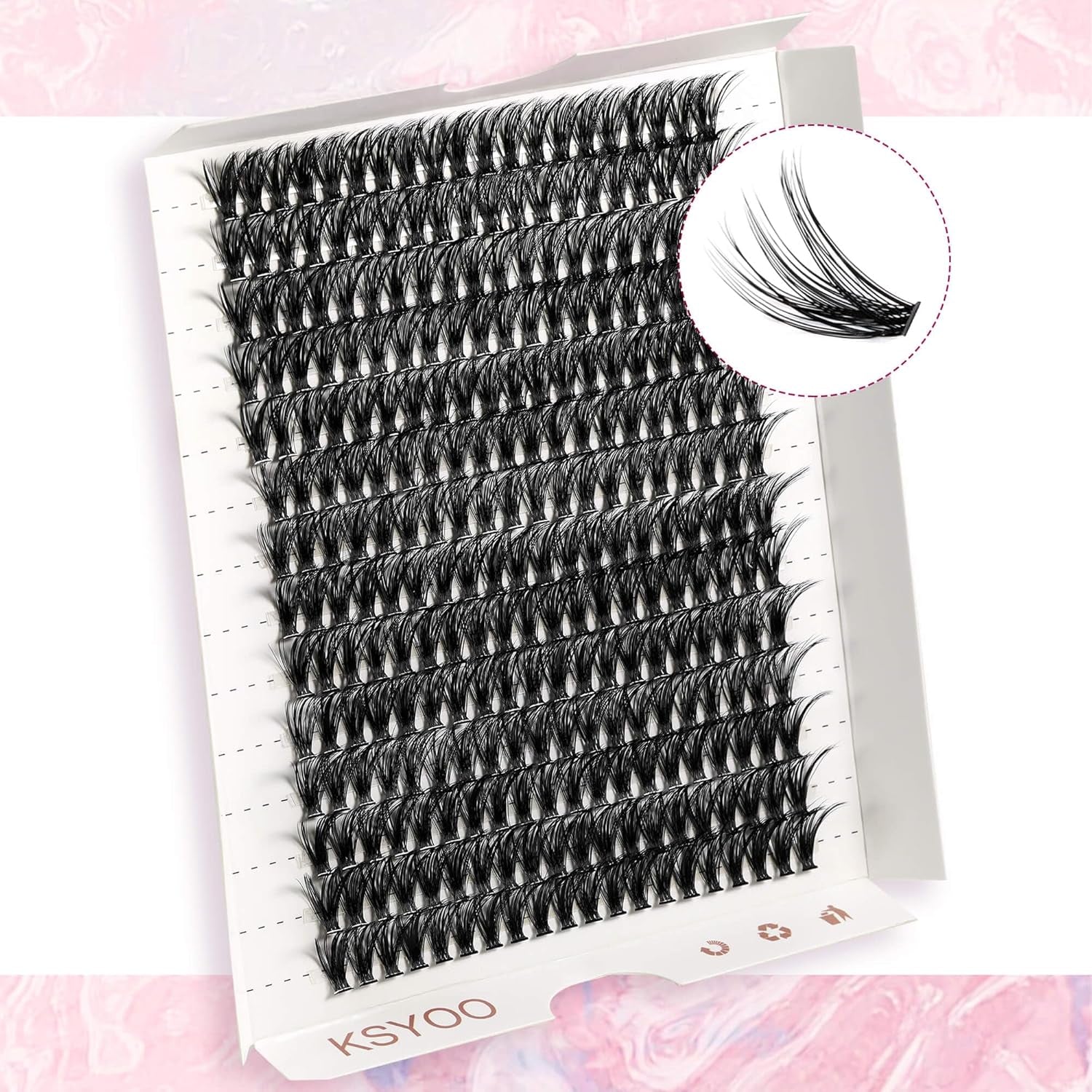 280Pcs Lash Clusters (1 Pack) 40D,Cluster Lashes for DIY Eyelash Extension,Individual Lashes (40D 14Mm)