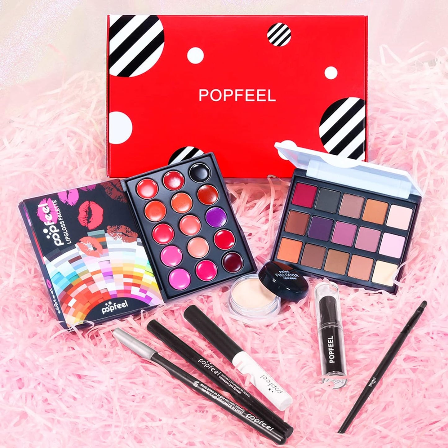 Makeup Kit for Women Full Kit, Multipurpose All in One Makeup Gift Set with Eyeshadow Palette Lipstick Concealer Blush Mascara Eyeliner Face Powder Lipgloss Brush