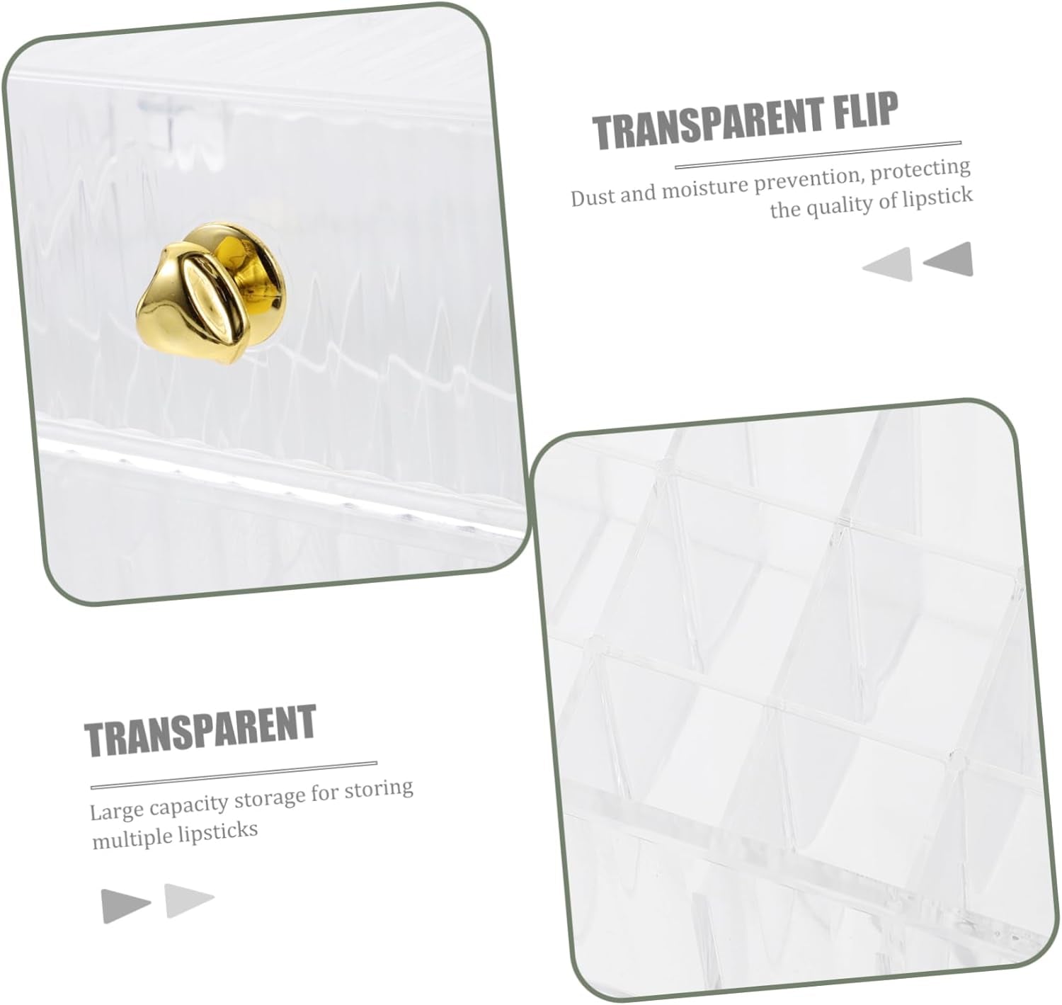 Lipstick Storage Box Desktop Makeup Organizers for Bedroom Vanity Table