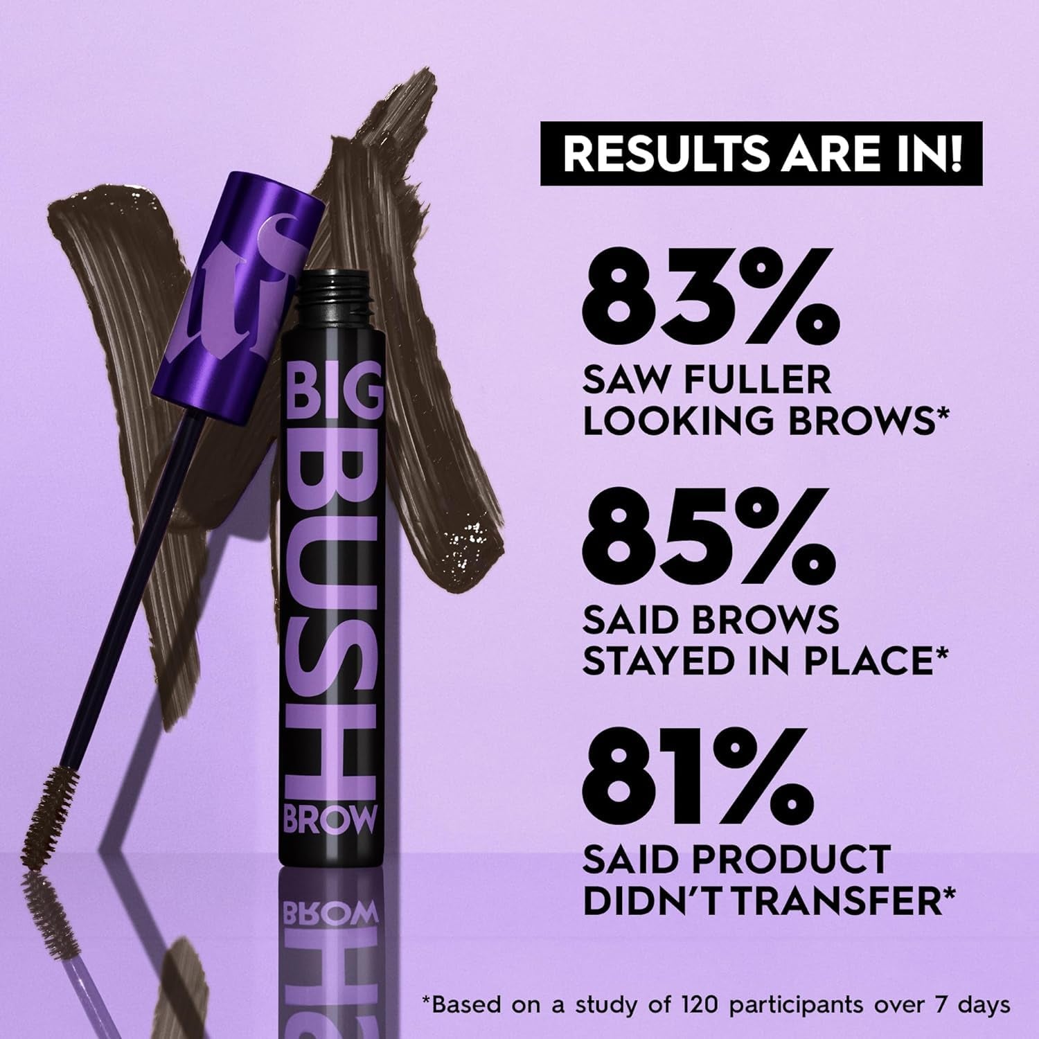 Urban Decay Big Bush Volumizing Tinted Eyebrow Gel, Waterproof, Smudge-Resistant, Flake-Resistant, Buildable Brow Gel Fibers, Long-Lasting, up to 24 HR Hold, urishing Castor Oil, Vegan