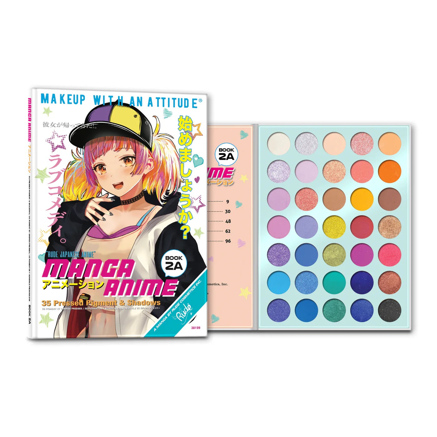 Manga Anime 35 Eyeshadows Palette - Book 2A