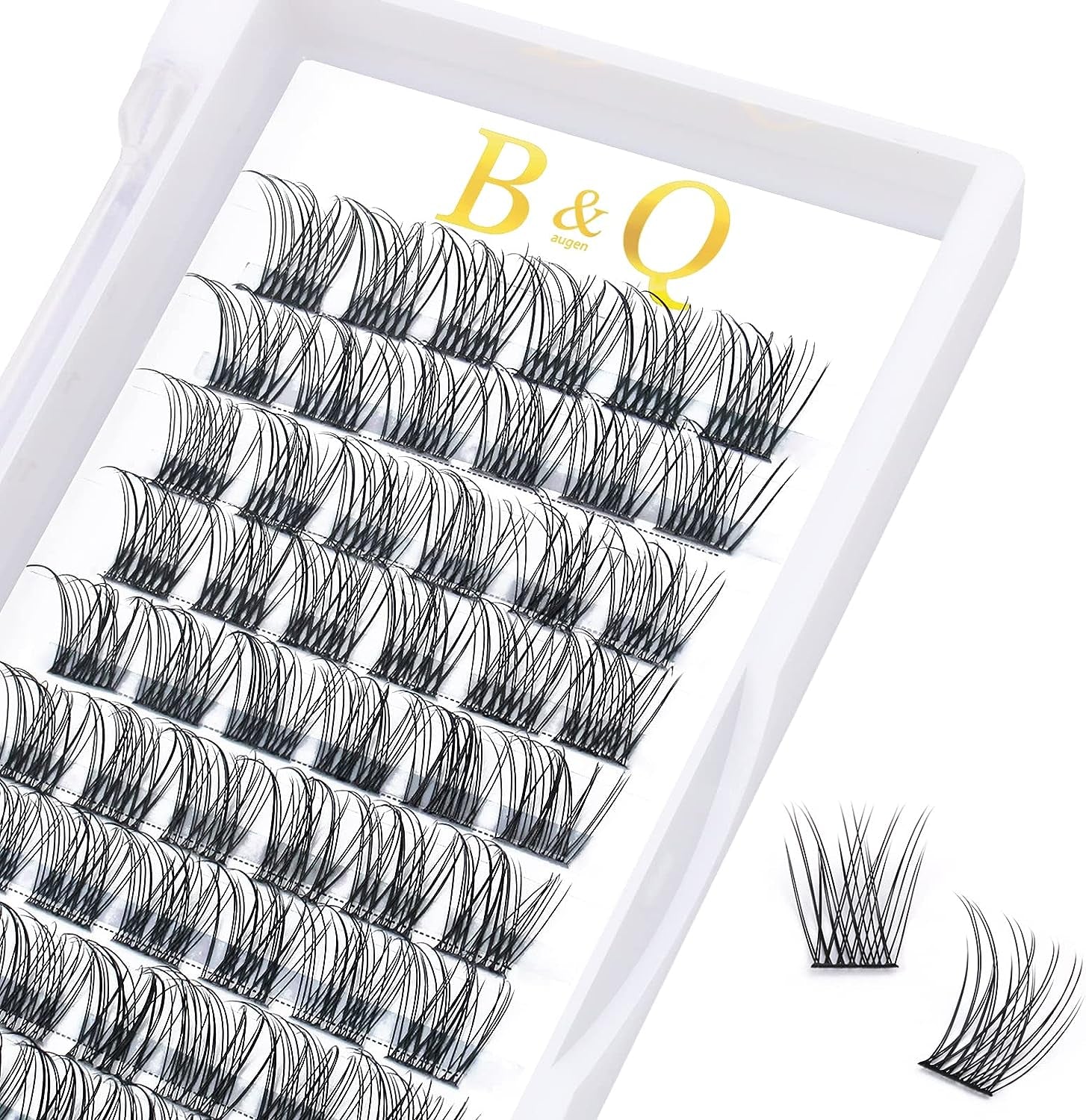 Lash Clusters B01 D Curl 12Mm 72 Clusters Lashes B&Q LASH Eyelash Clusters C D Curl Individual Lashes Volume DIY Lash Extensions at Home (B01,D-12Mm)