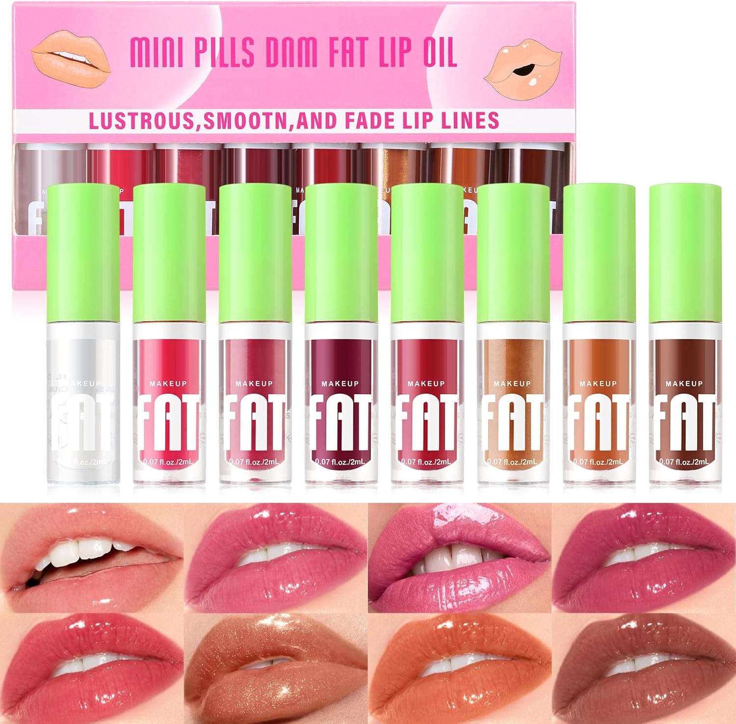 Non-Sticky Lip Oil-6Pcs, Plumper Lip Gloss Set, Fruit Flavoured Hydrating Lip Gloss, Dry Lips Treatment for High Shine Finish