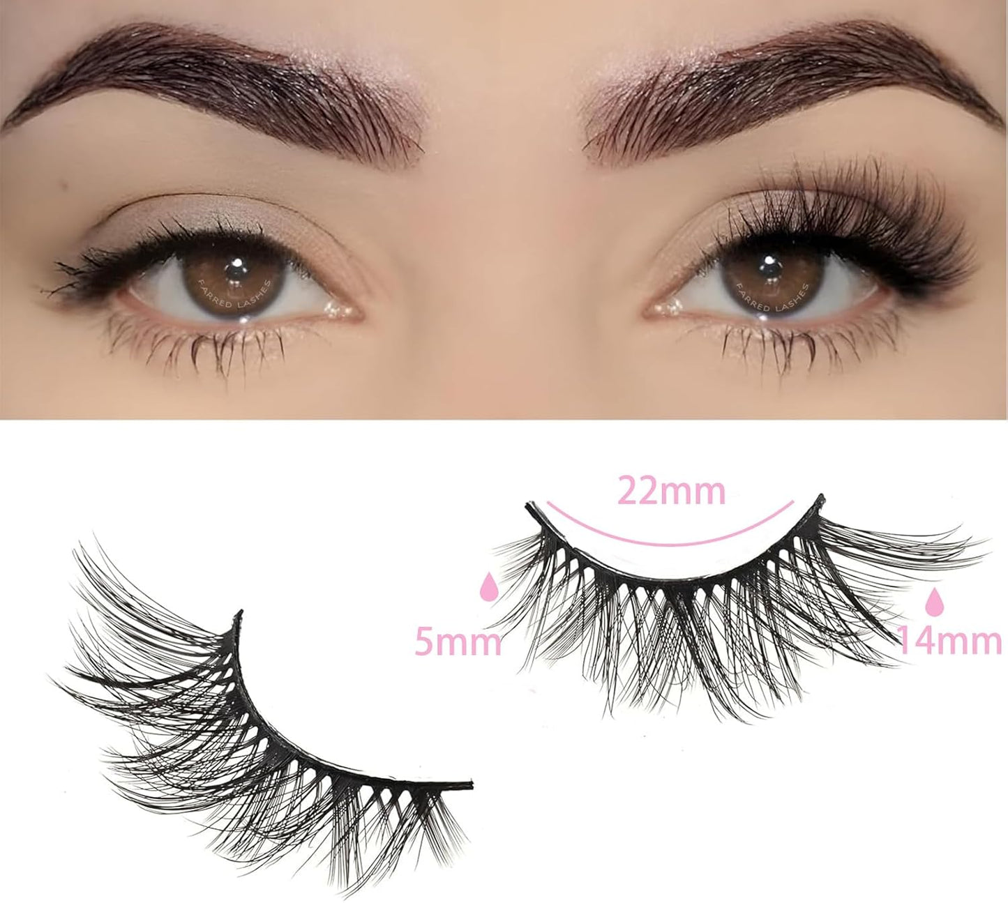 Half Lashes Cat Eye Lash Wispy Fake Eyelashes Short 7 Pairs Natural Strip Lash Fluffy Mink Fox Eye Lashes Pack Small Full Pestañas (A13 | 5-14MM)