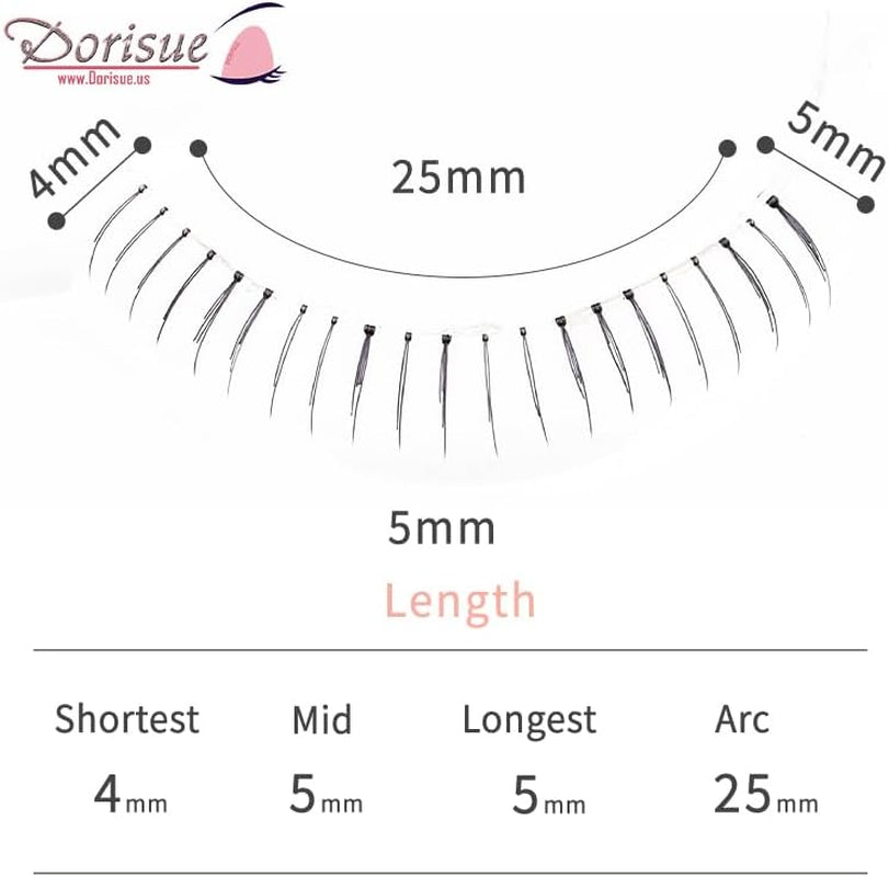 Bottom Lash Lightweight Short Lower Lashes 4 Pairs Lashes Pack Natural Looking Wispy Lashes