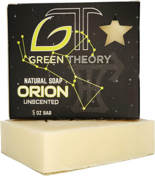 Orion Unscented Natural Soap by Green Theory - Cold Processed with Natural Oils and Zinc Oxide - Hunting - Made in USA (One 5 Ounce Bar)