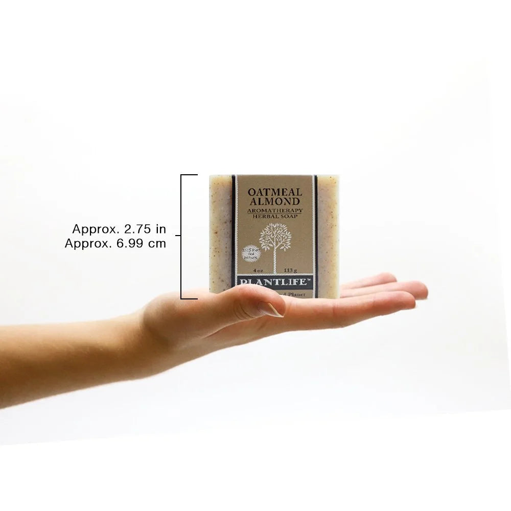 Oatmeal Almond Bar Soap - Moisturizing and Soothing Soap for Your Skin - Hand Crafted Using Plant-Based Ingredients - Made in California 4Oz Bar