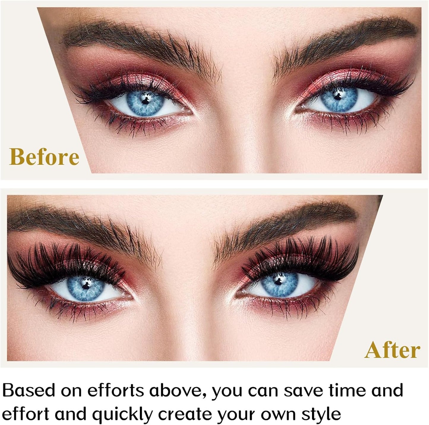 Lash Clusters B42 Mixed Tray 72 Clusters Lashes B&Q LASH Eyelash Clusters C D Curl Individual Lashes Volume DIY Lash Extensions at Home (B42,D-8-16Mix)