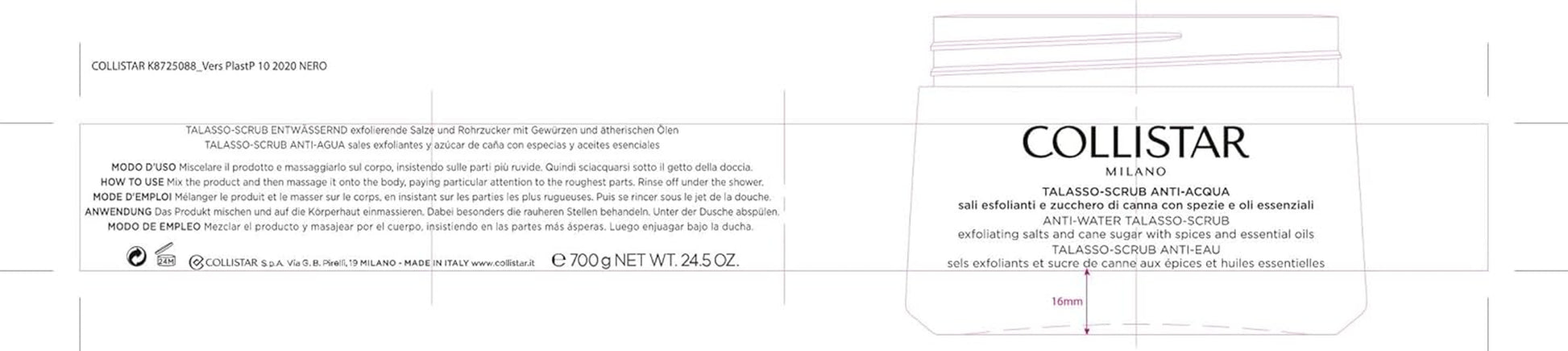 PERFECT BODY Anti-Water Thalasso Scrub 700 Gr