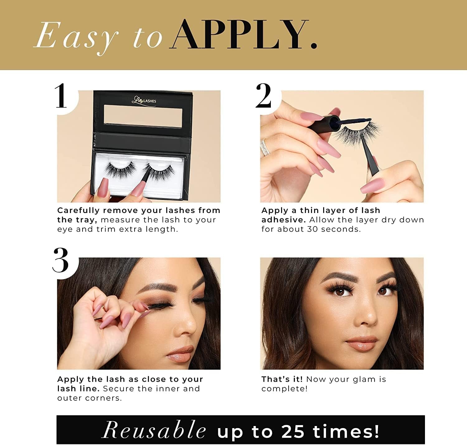 Brooklyn Lash, Premium Synthetic, Full Bodied, Round, 15Mm, Black, False Lashes