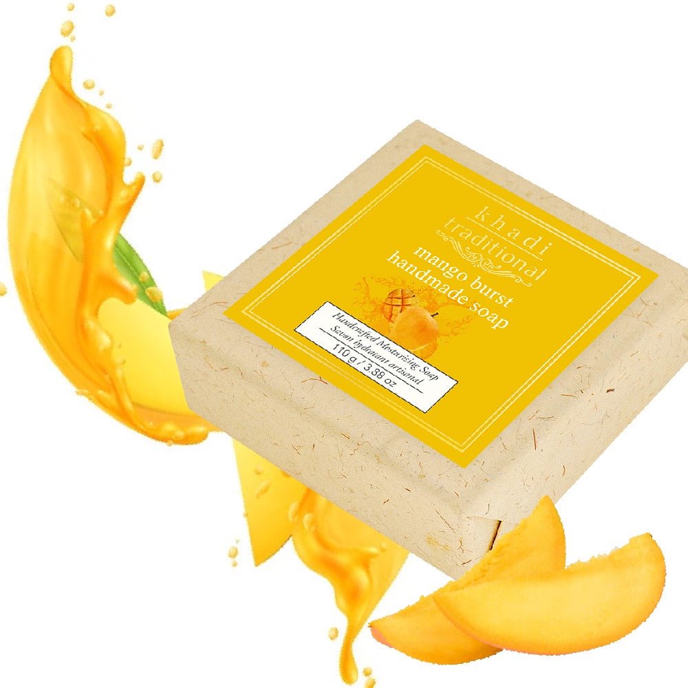 Khadi Traditional Mango Burst Handmade Bar Soap