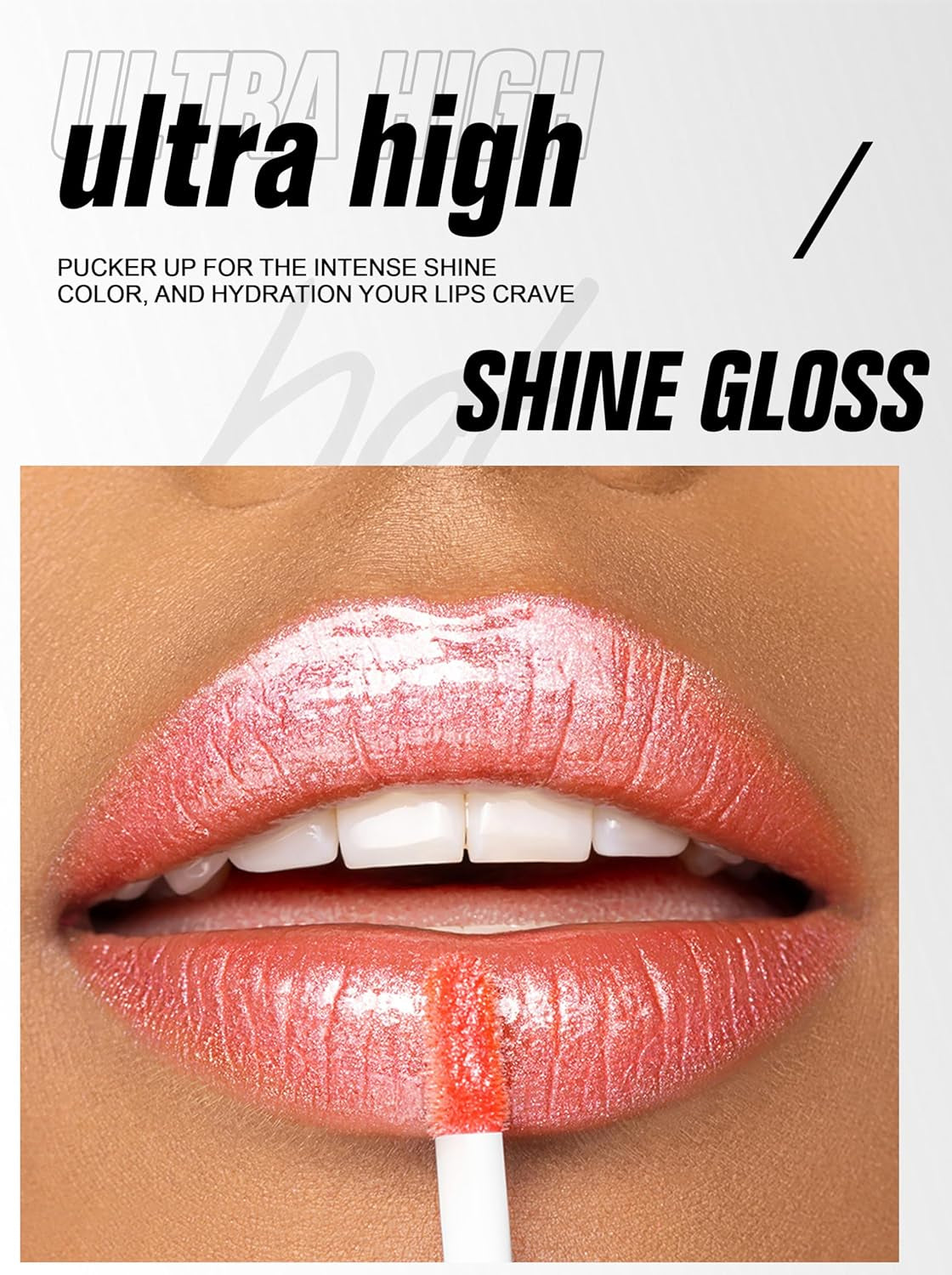 Mega Glossy Shimmer Lip Gloss for Women, 8 Shades Ultra High Shine Glosses Glitter Liquid Lip Glaze, Moisturizing, Non-Sticky Glossy Finish, Long-Lasting Shine & Fuller-Looking Lip Makeup (#01, S)