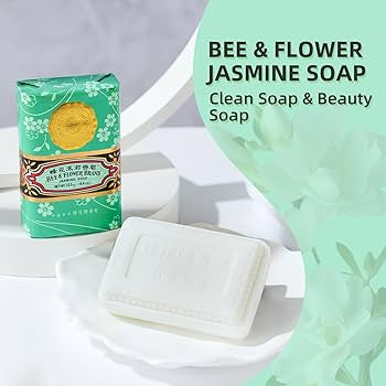 Jasmine Bar Soap, Bee & Flowers, 12 pcs