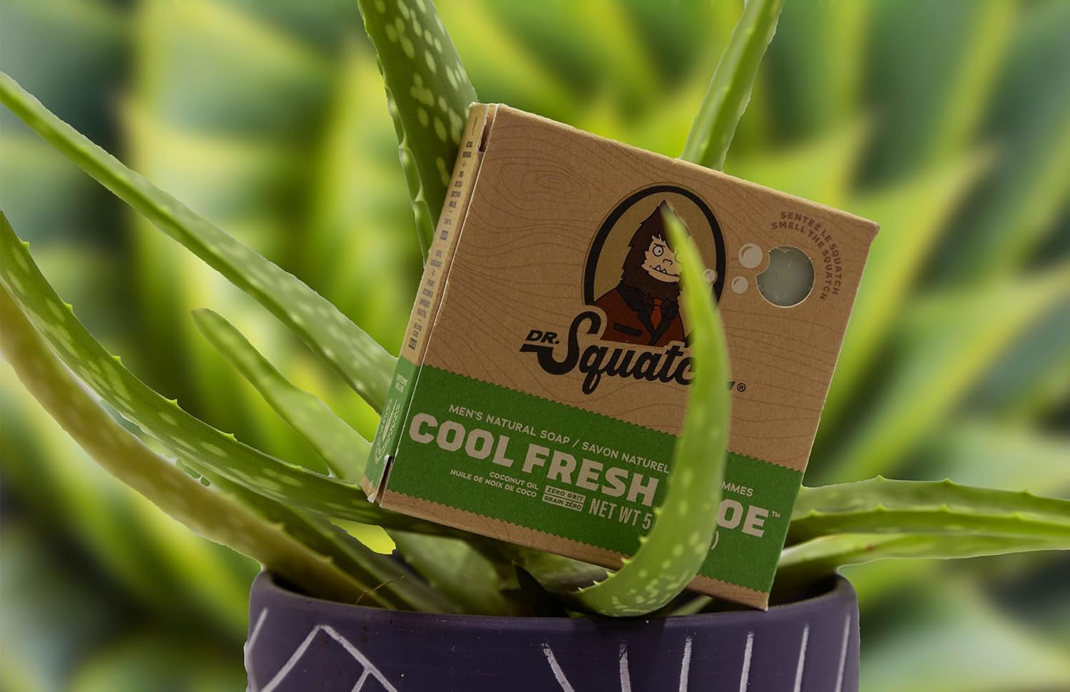 Aftrican Net Sponge and Dr. Squatch Soap Bundle: Summer Citrus, Cool Fresh Aloe, Fresh Falls, & African Net Sponge - Natural Mens Soap Bars, Sasquatch Soap, Exfoliating African Net Cloth, Shower Sponge