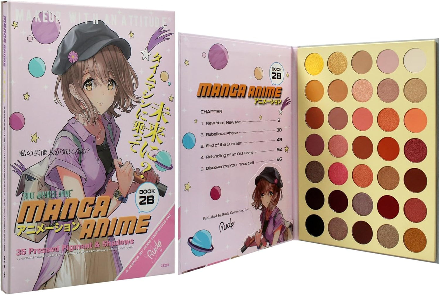 Cosmetics Manga Anime 35 Pressed Pigment and Shadow Book 2B Eye Shadow Women 1.34 Oz