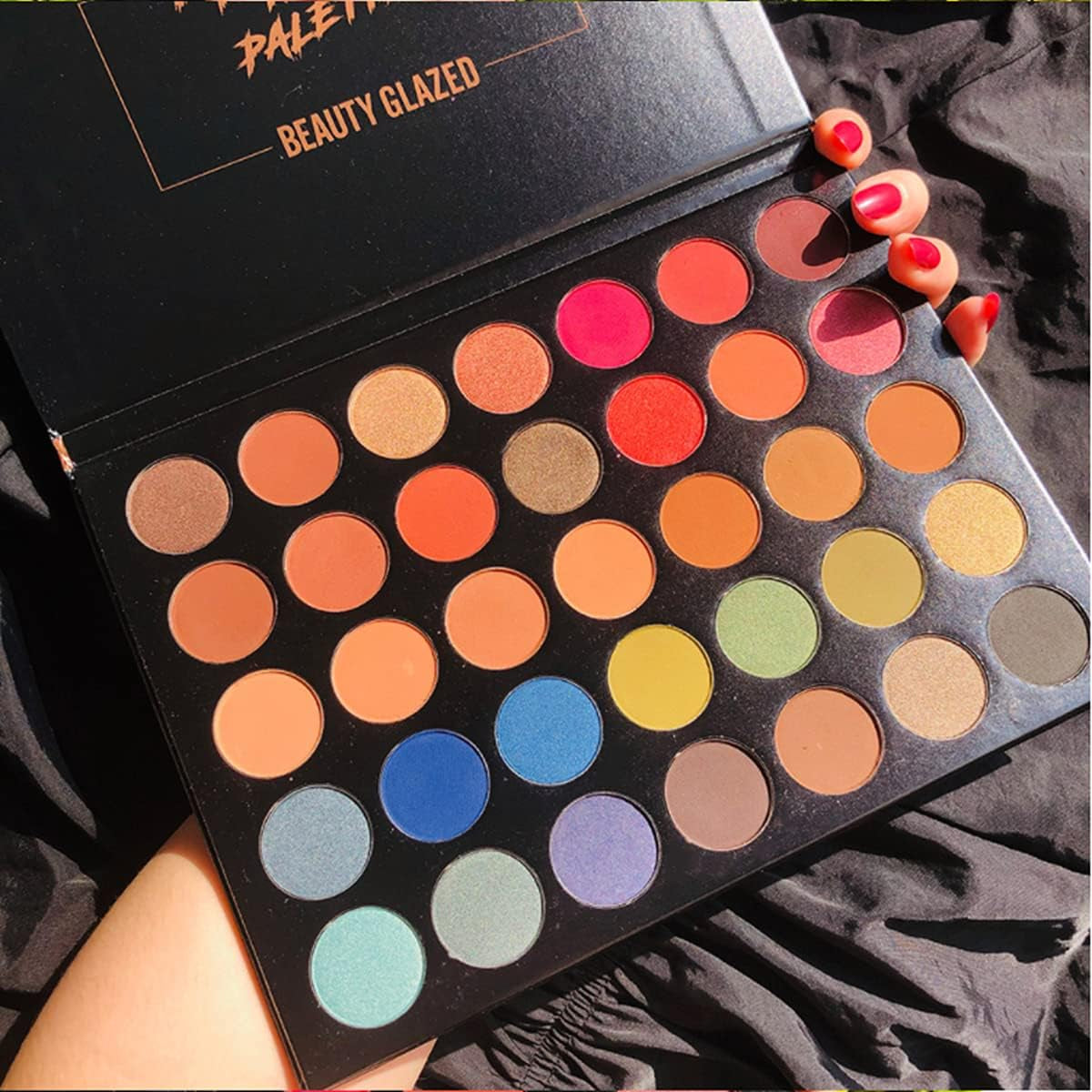 35 Colors Makeup Eyeshadow Palette Matte Shimmer Glitter Pigment Pressed Makeup Palette Waterproof Professional Long Lasting Charming Metallic Cosmetics Eye Shadow Palette