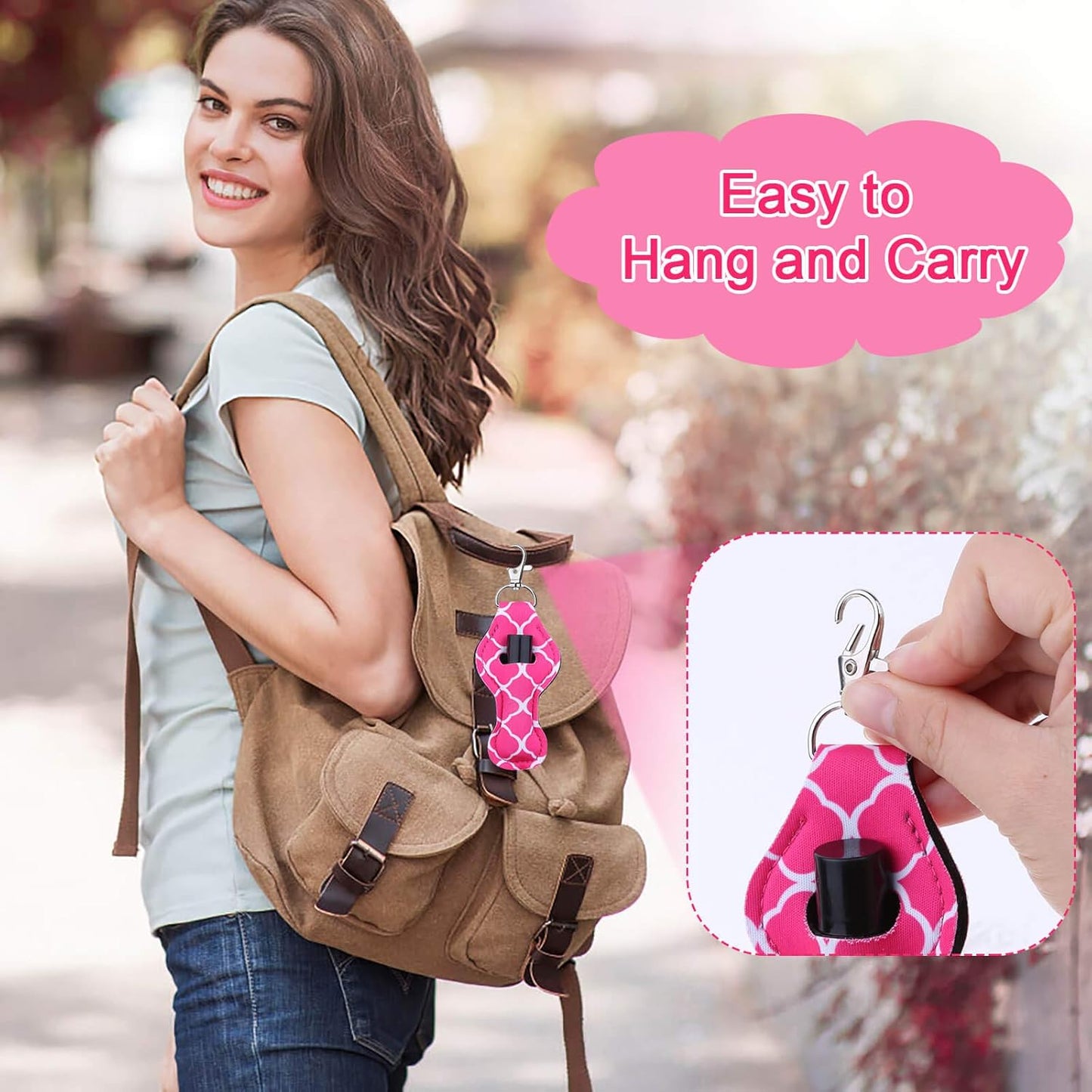 Chapstick Holder Keychain, 30Pcs Lip Balm Holder with Clip, Chapstick Lipstick Lipgloss Holder Bulk for Lanyards, Keychain