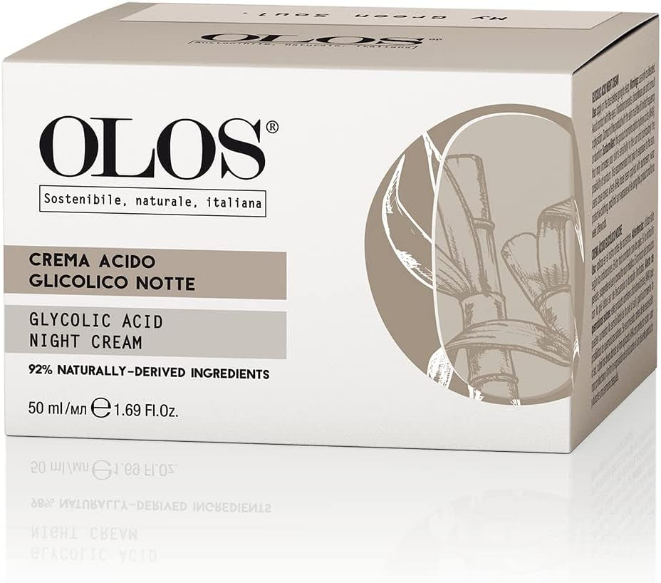 Glycolic Acid Night Cream - Intensive Night Cream with Shea Butter - Revitalizing and Renewing Skin - Deep Exfoliation Night Face Cream - 1.7 Oz