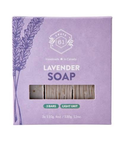 Crate 61 Handmade Lavender Bar Soap, 3pcs