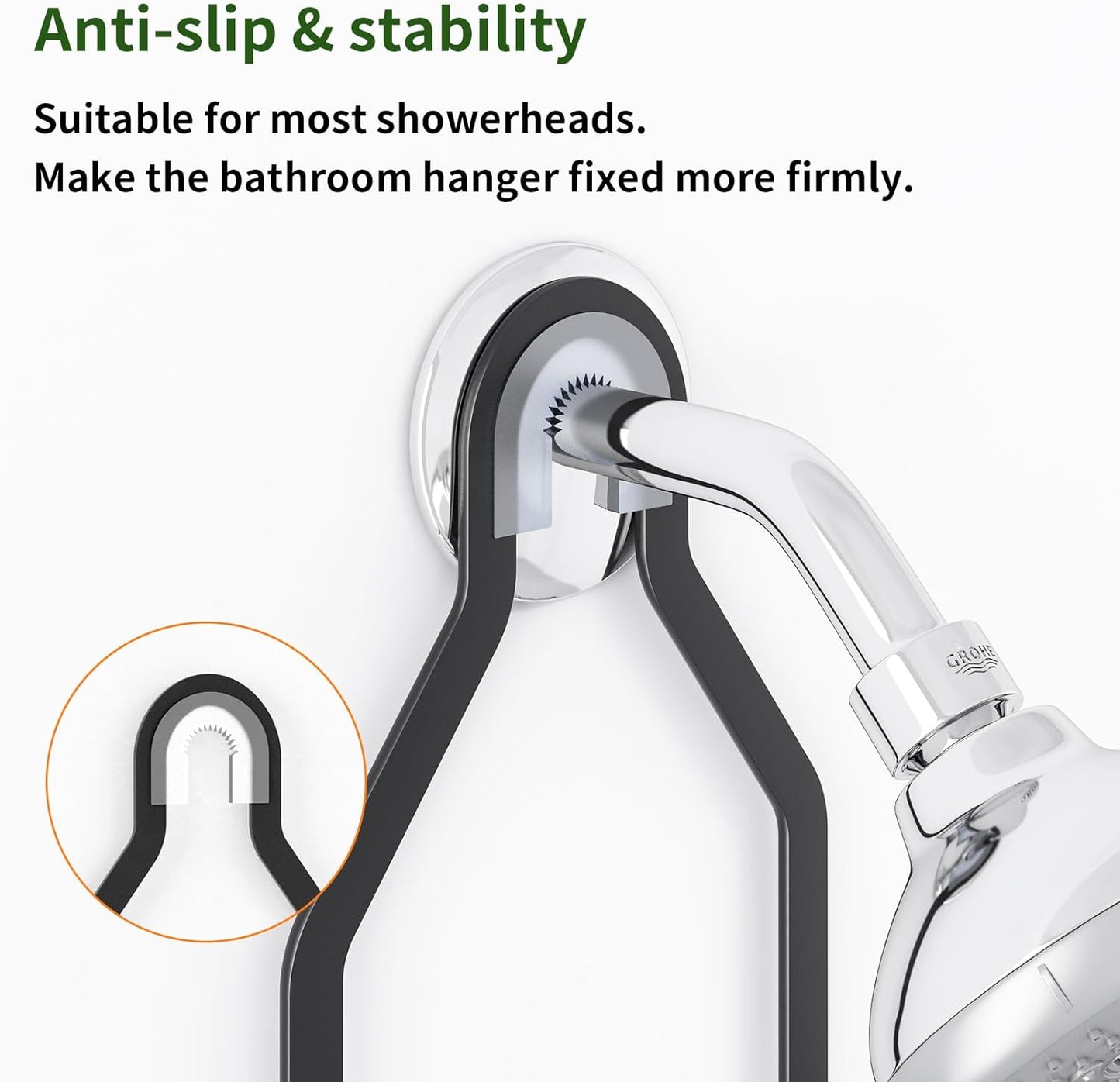 Shower Caddy Hanging over Head, Height Adjustable Bathroom Black Rustproof Shower Organizer Hanging Shelf Storage with 2 Soap Holders, Hooks for Towels, Sponge, Razor