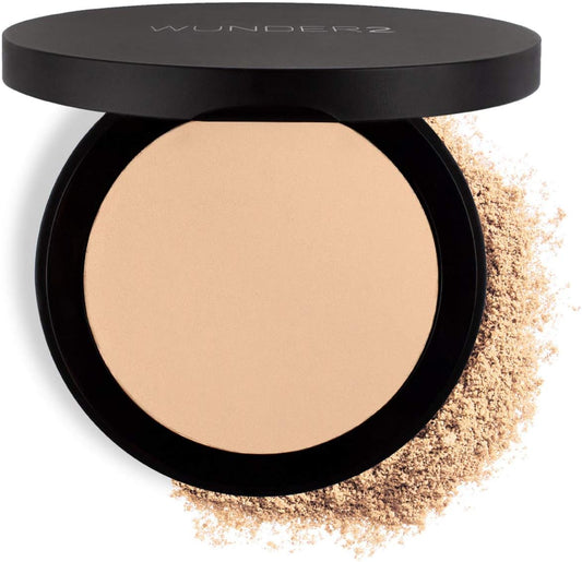 WUNDER2 GO beyond FOUNDATION Makeup [Light] Pressed Powder, Natural Cream Finish